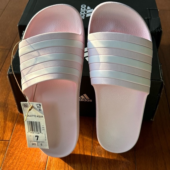 adidas Womens Flip Flop Sandals Size 7 Color-Pink Lightweight & Comfy - Picture 1 of 5